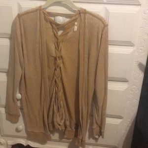 Mustard Tie-Knot Cardigan
